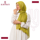 Chiffon Plain Scarf - Dark Lime